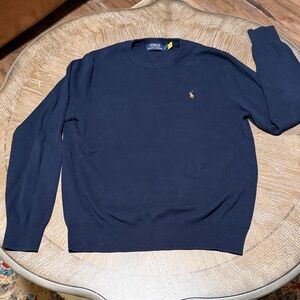 Polo by Ralph Lauren Navy Crewneck with Embroidered Pony